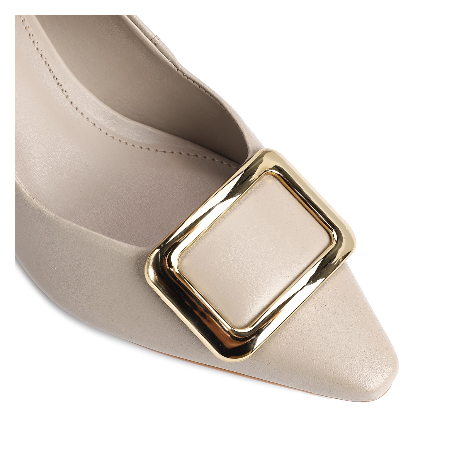 Scarpin Couro Bege