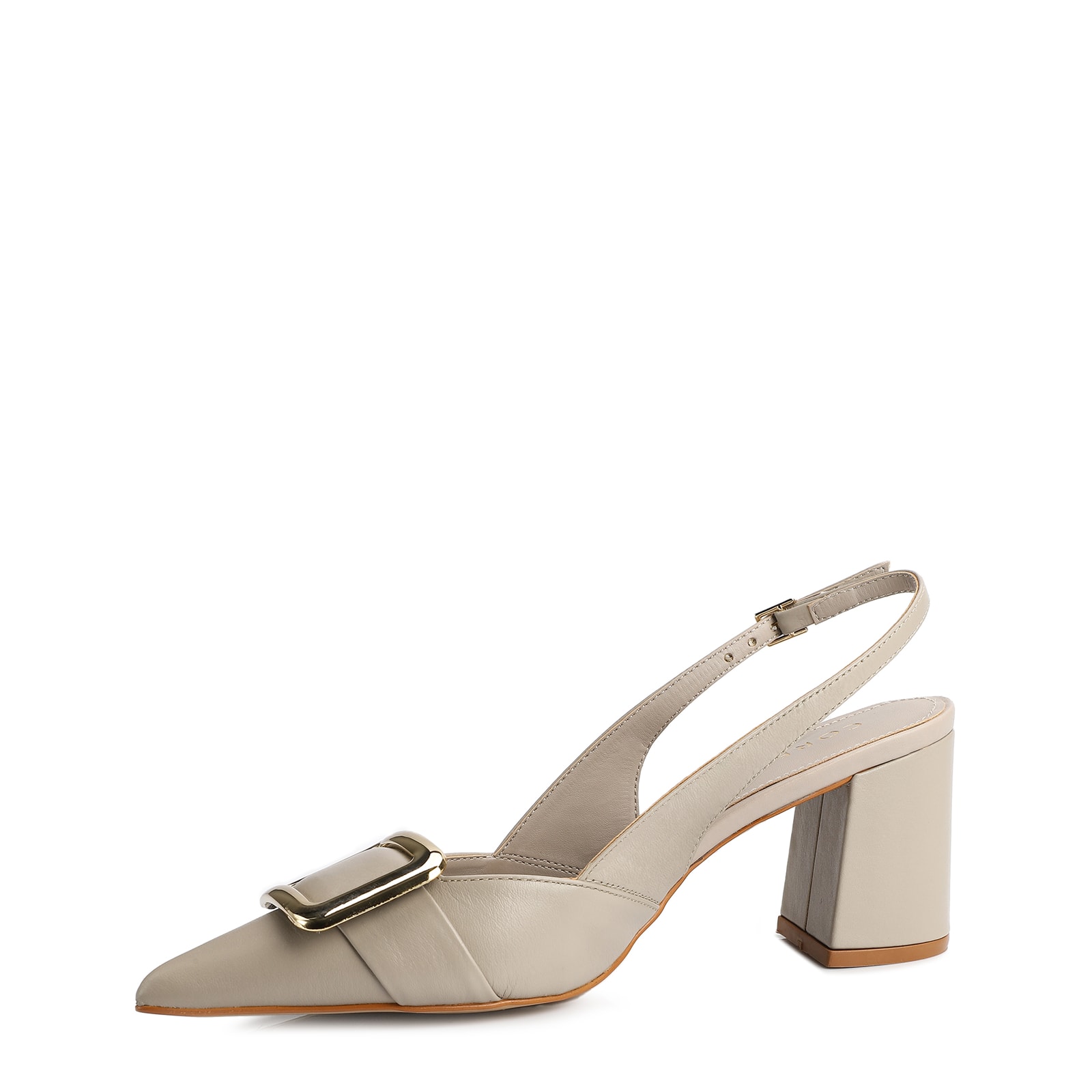 Scarpin Couro Bege