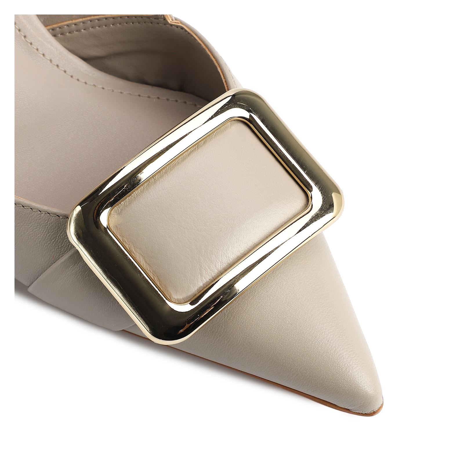 Scarpin Couro Bege