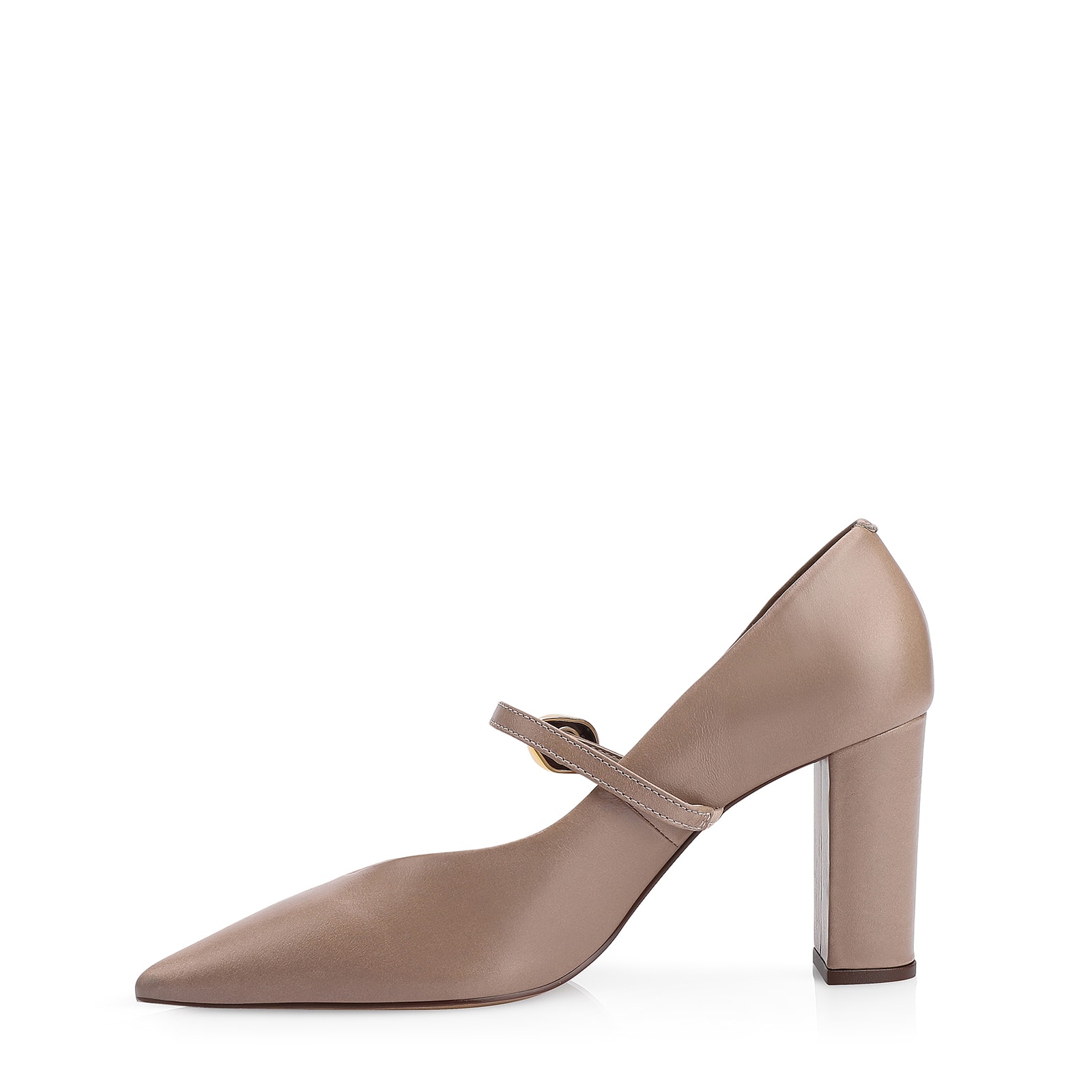 Scarpin Couro Bege