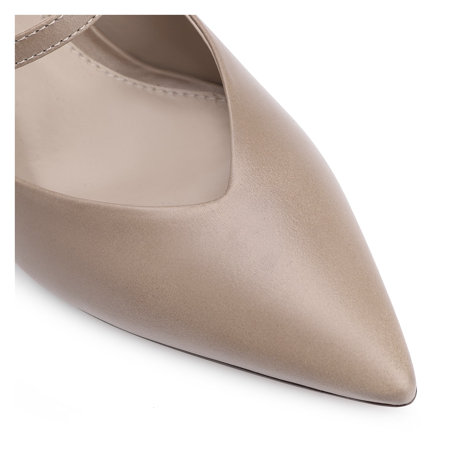 Scarpin Couro Bege
