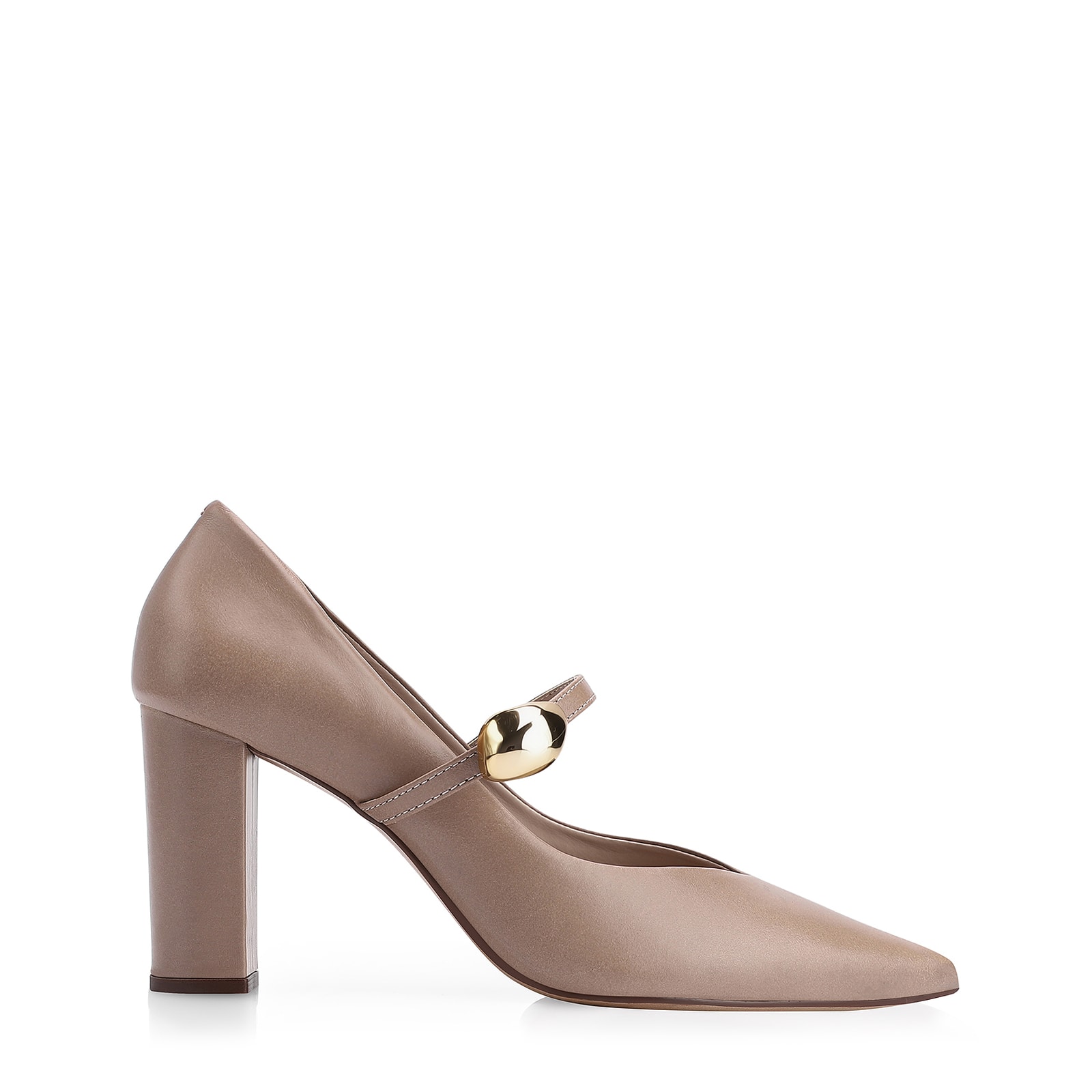Scarpin Couro Bege