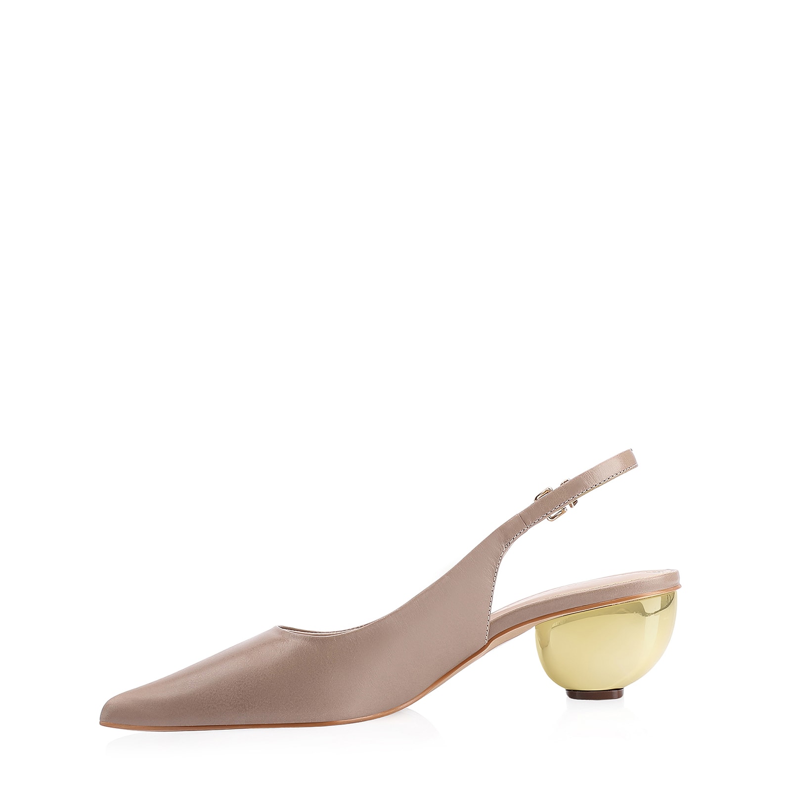 Scarpin Couro Bege