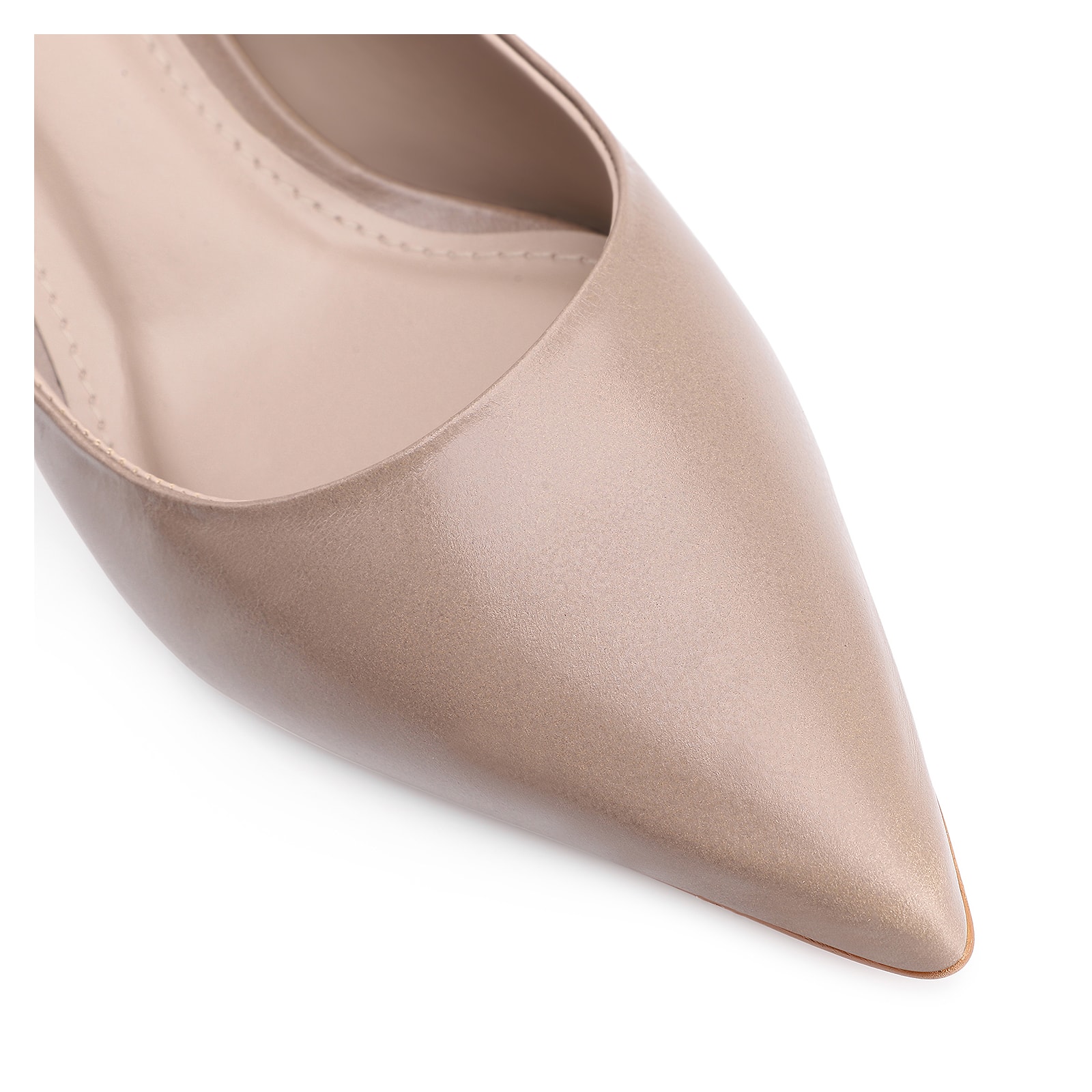 Scarpin Couro Bege