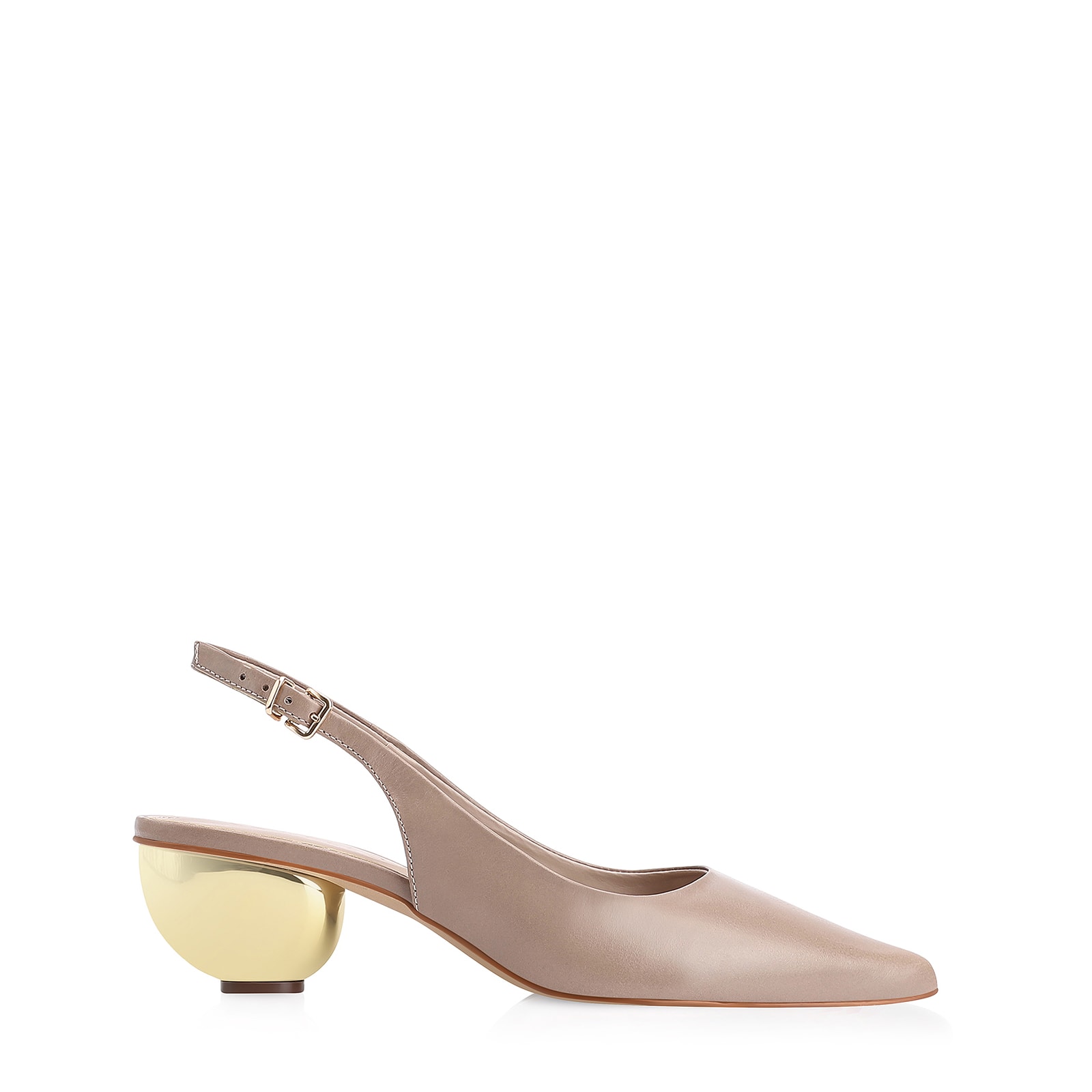 Scarpin Couro Bege