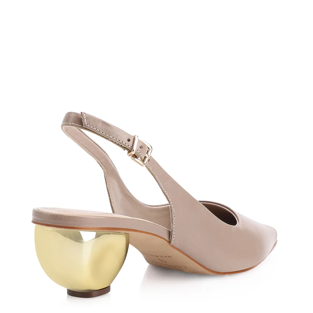 Scarpin Couro Bege - imagem 3