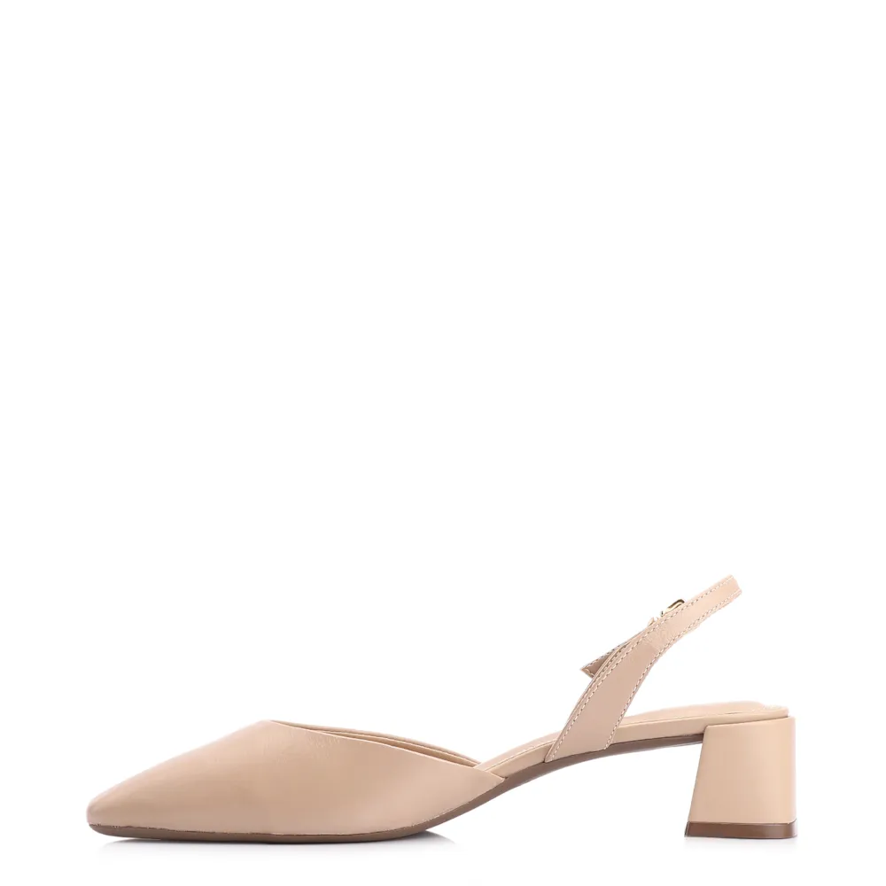 Scarpin Couro Bege - imagem 4