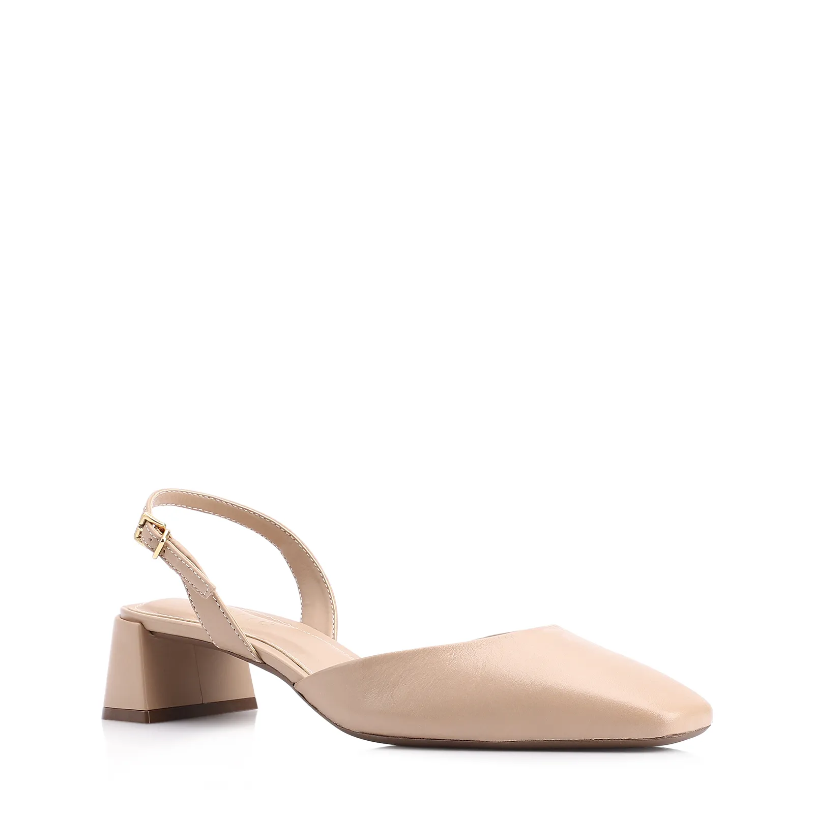 Scarpin Couro Bege
