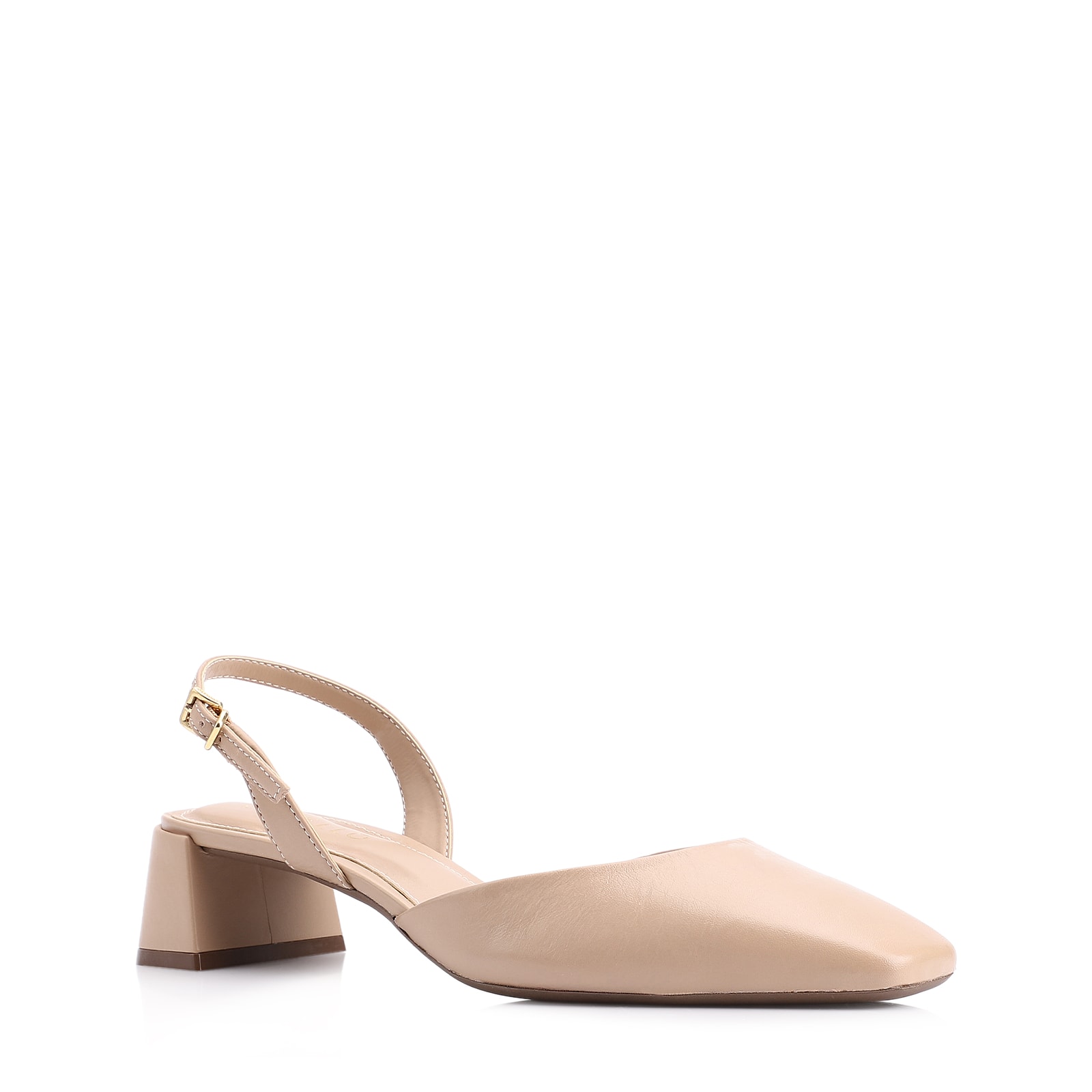 Scarpin Couro Bege