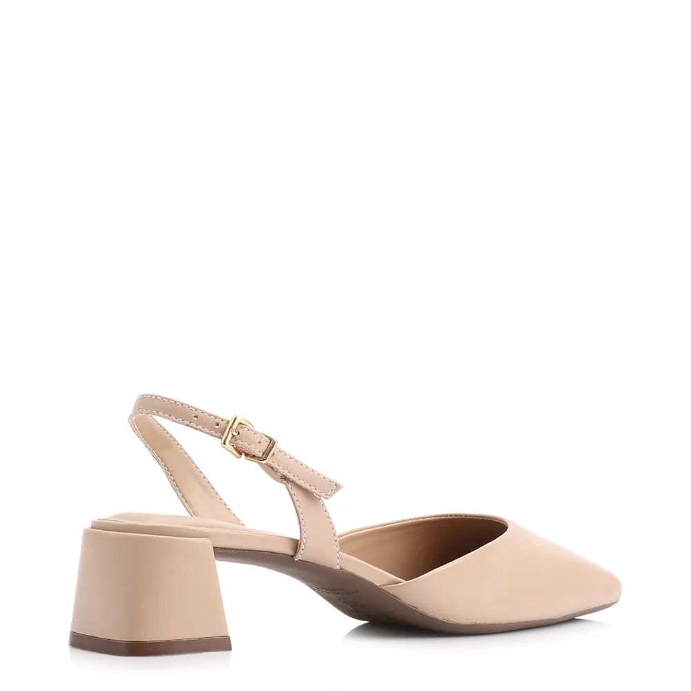 Scarpin Couro Bege - imagem 3