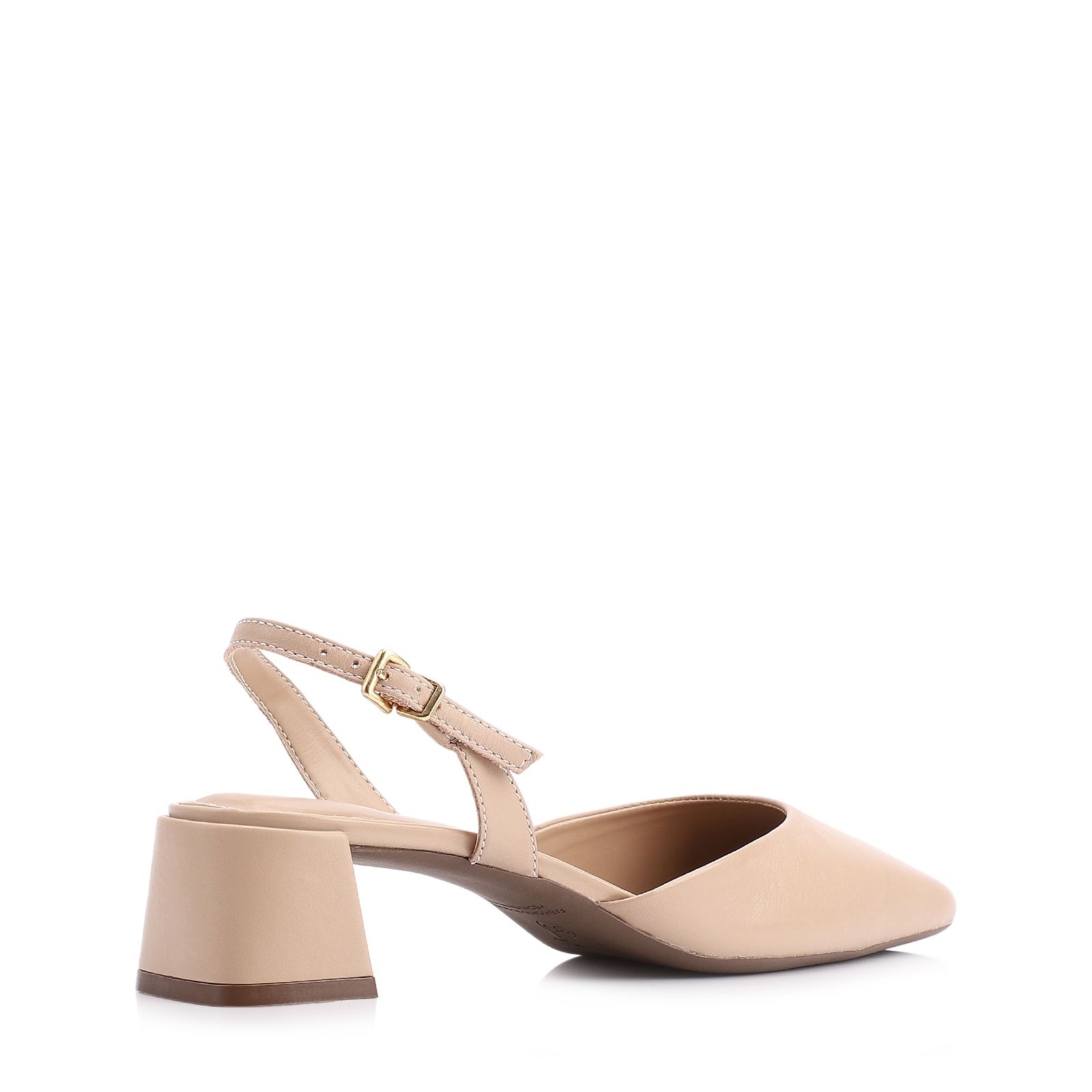 Scarpin Couro Bege