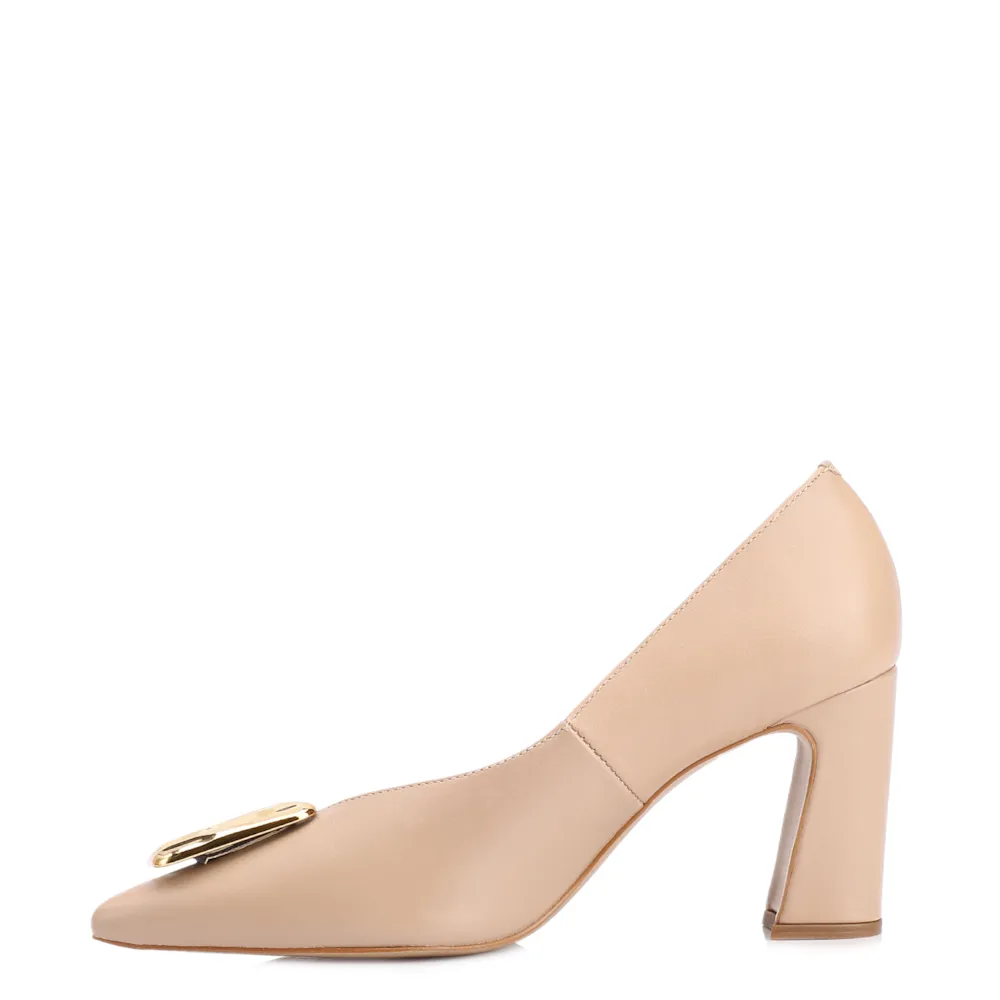 Scarpin Couro Bege - imagem 4