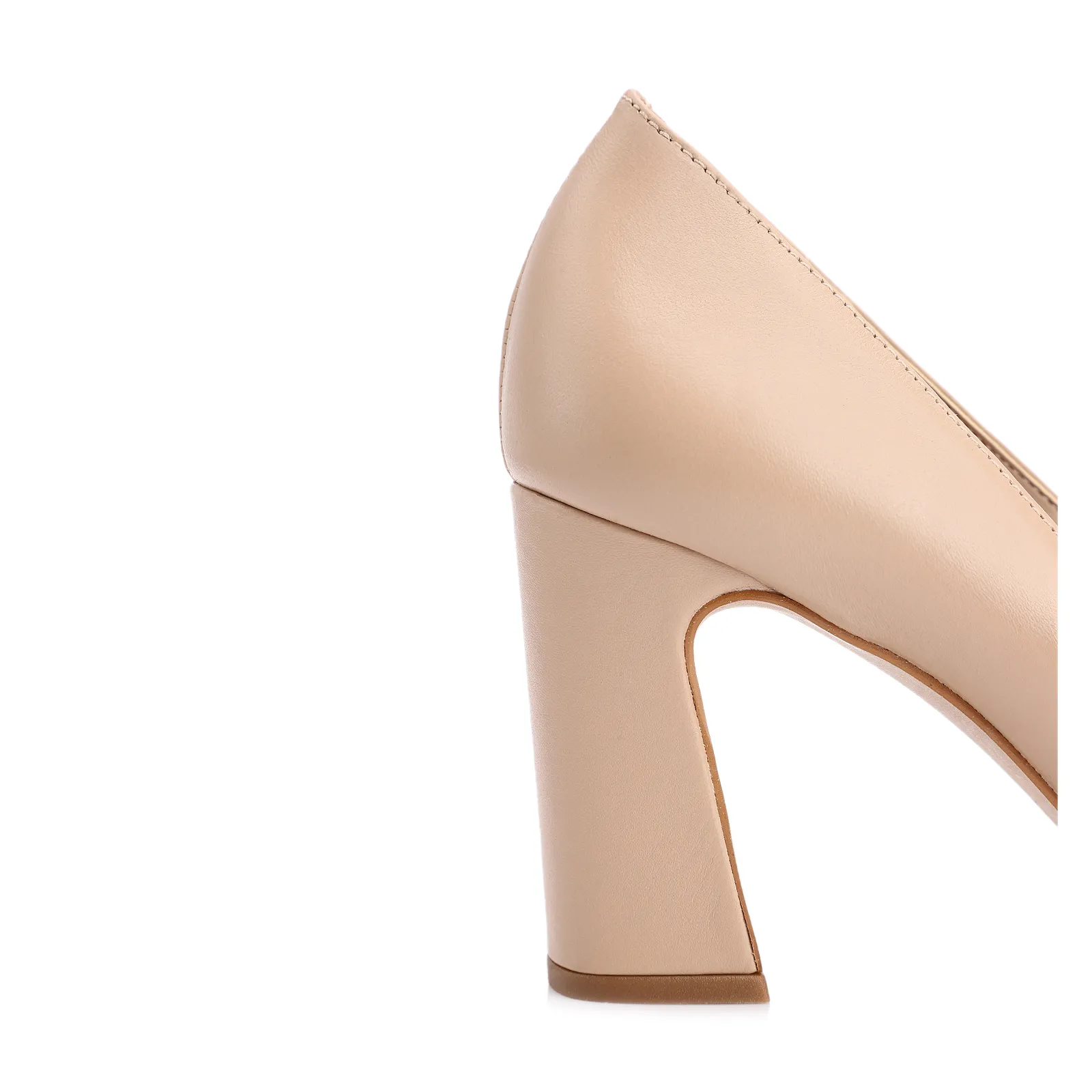 Scarpin Couro Bege