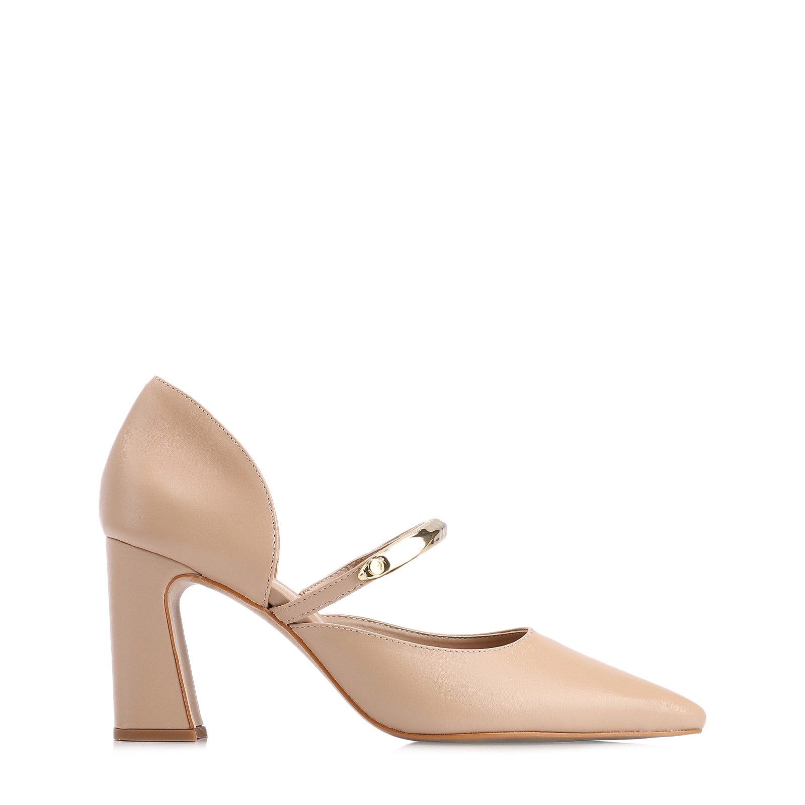 Scarpin Couro Bege