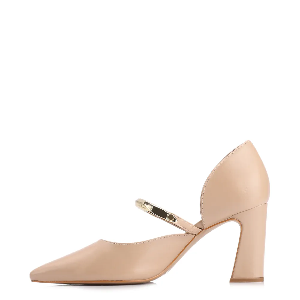 Scarpin Couro Bege - imagem 5