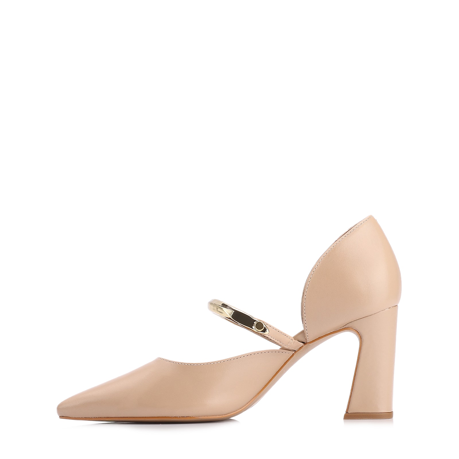 Scarpin Couro Bege