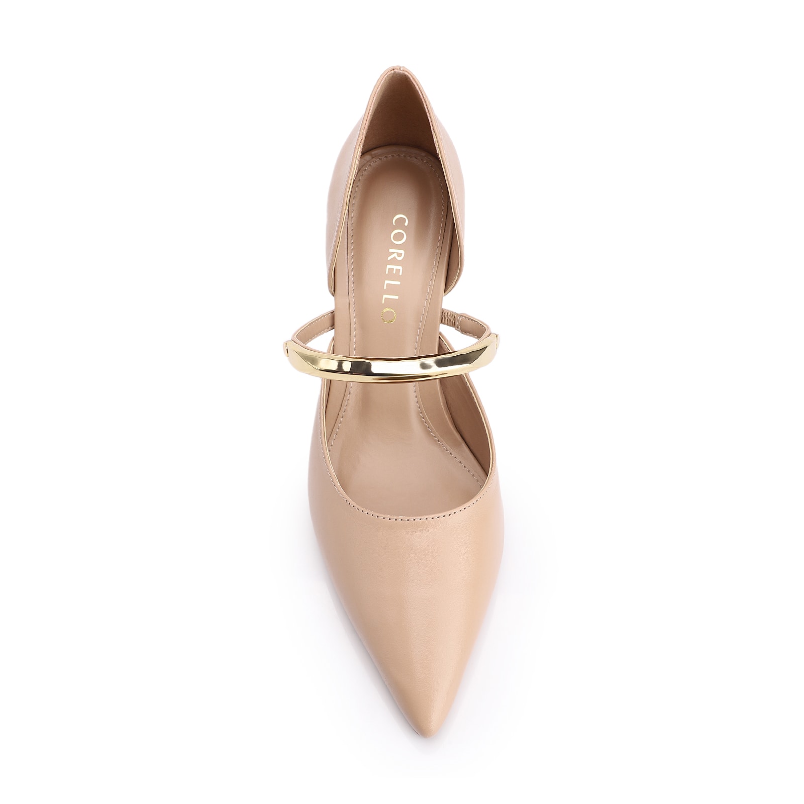 Scarpin Couro Bege