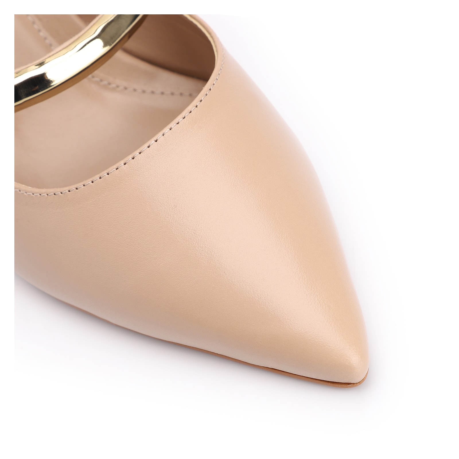Scarpin Couro Bege