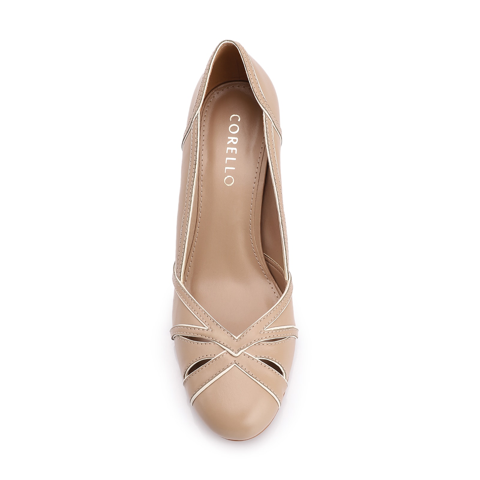 Scarpin Couro Bege/Alt Off White