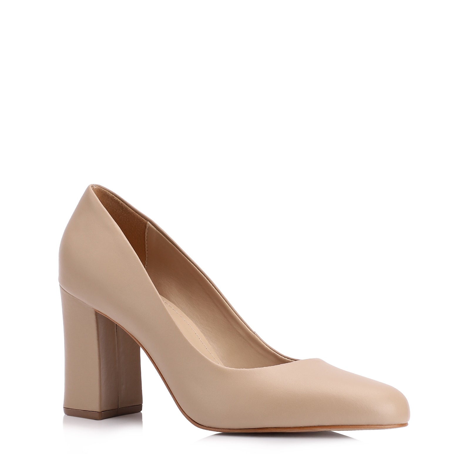 Scarpin Couro Bege Nude