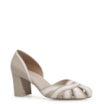 Scarpin Couro Bege/Off White - imagem 1
