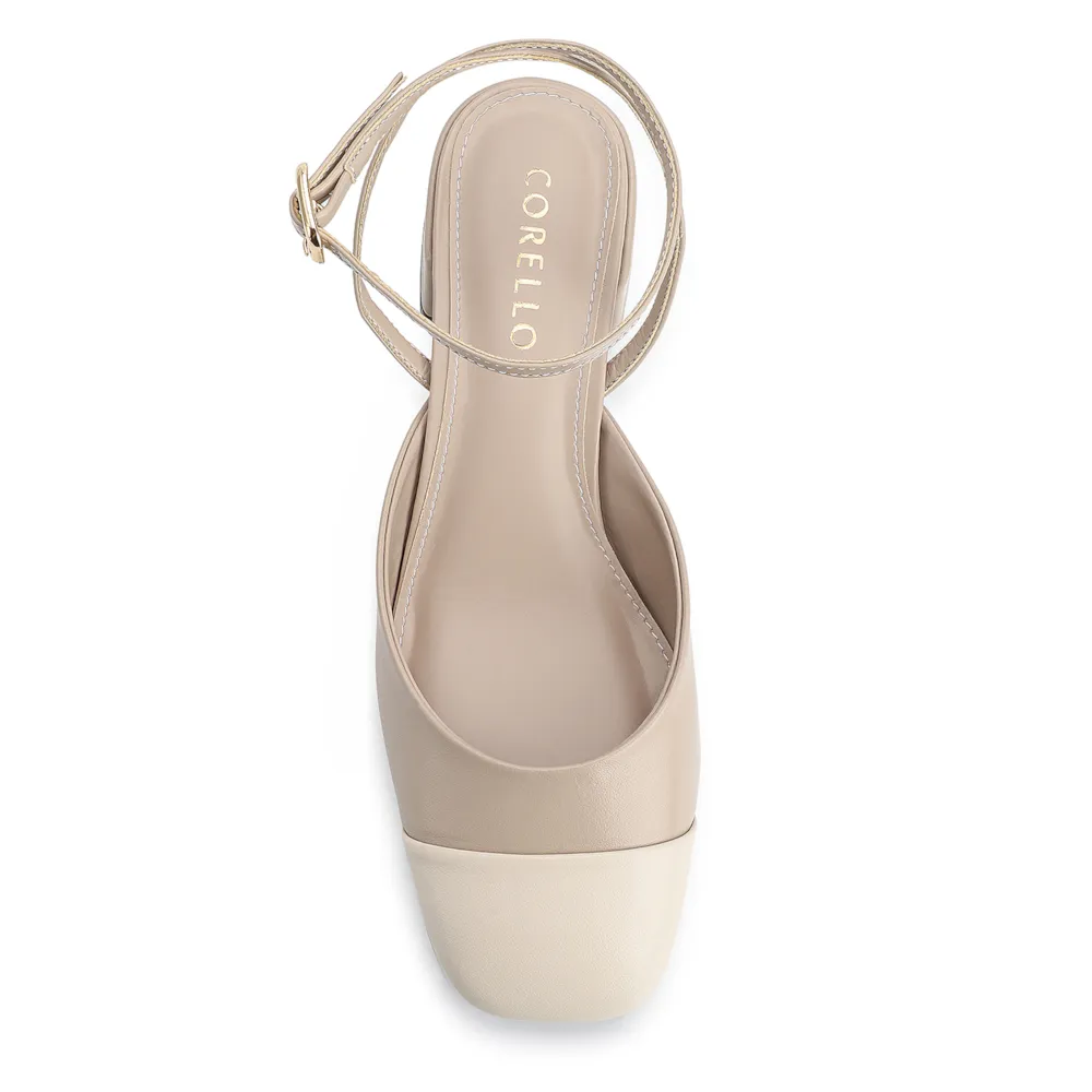 Scarpin Couro Bege/Off White - imagem 5