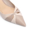 Scarpin Couro Bege/Off White - imagem 6
