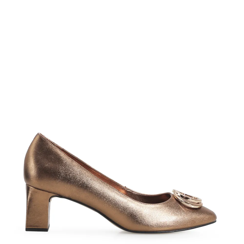 Scarpin Couro Bronze - imagem 3