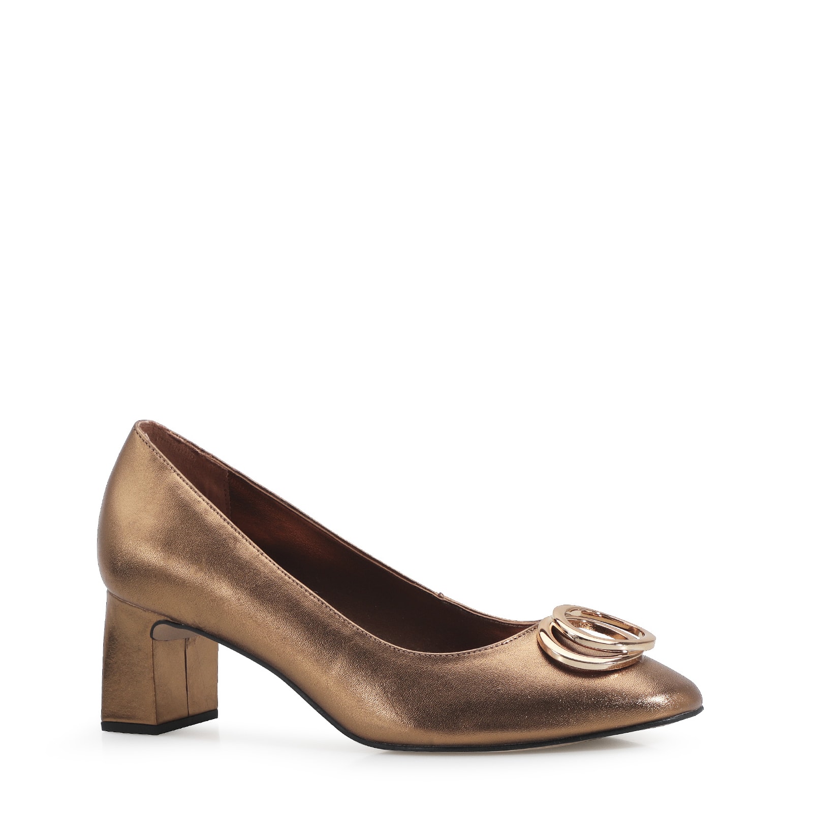 Scarpin Couro Bronze