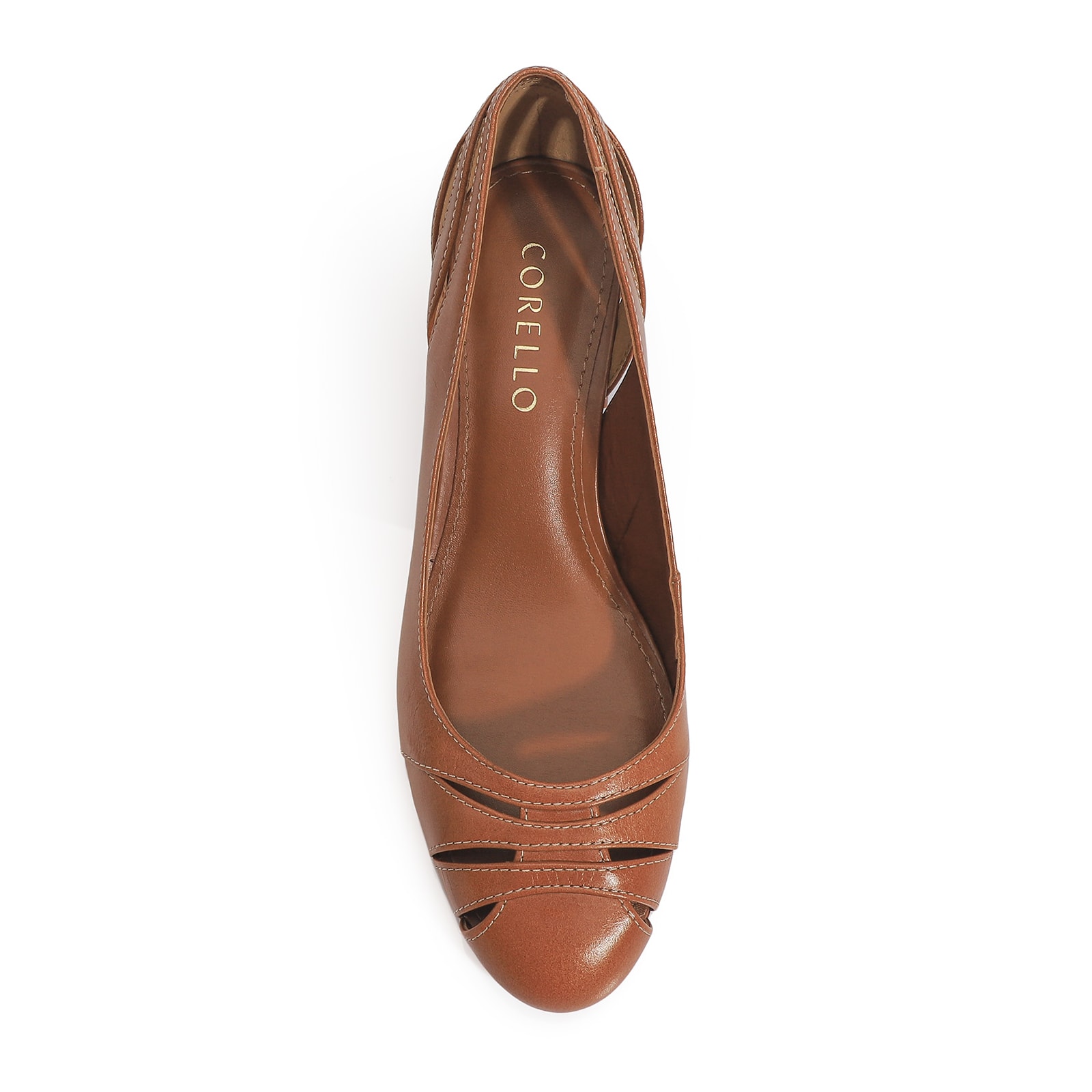 Scarpin Couro Caramelo