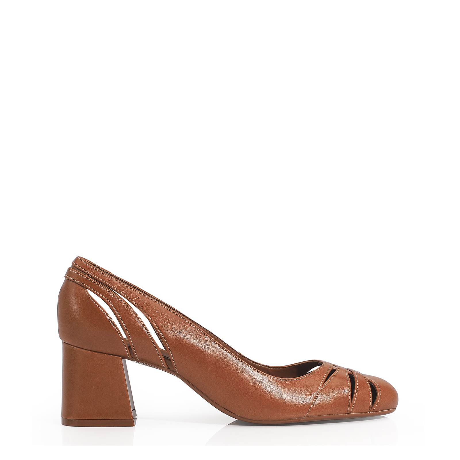 Scarpin Couro Caramelo