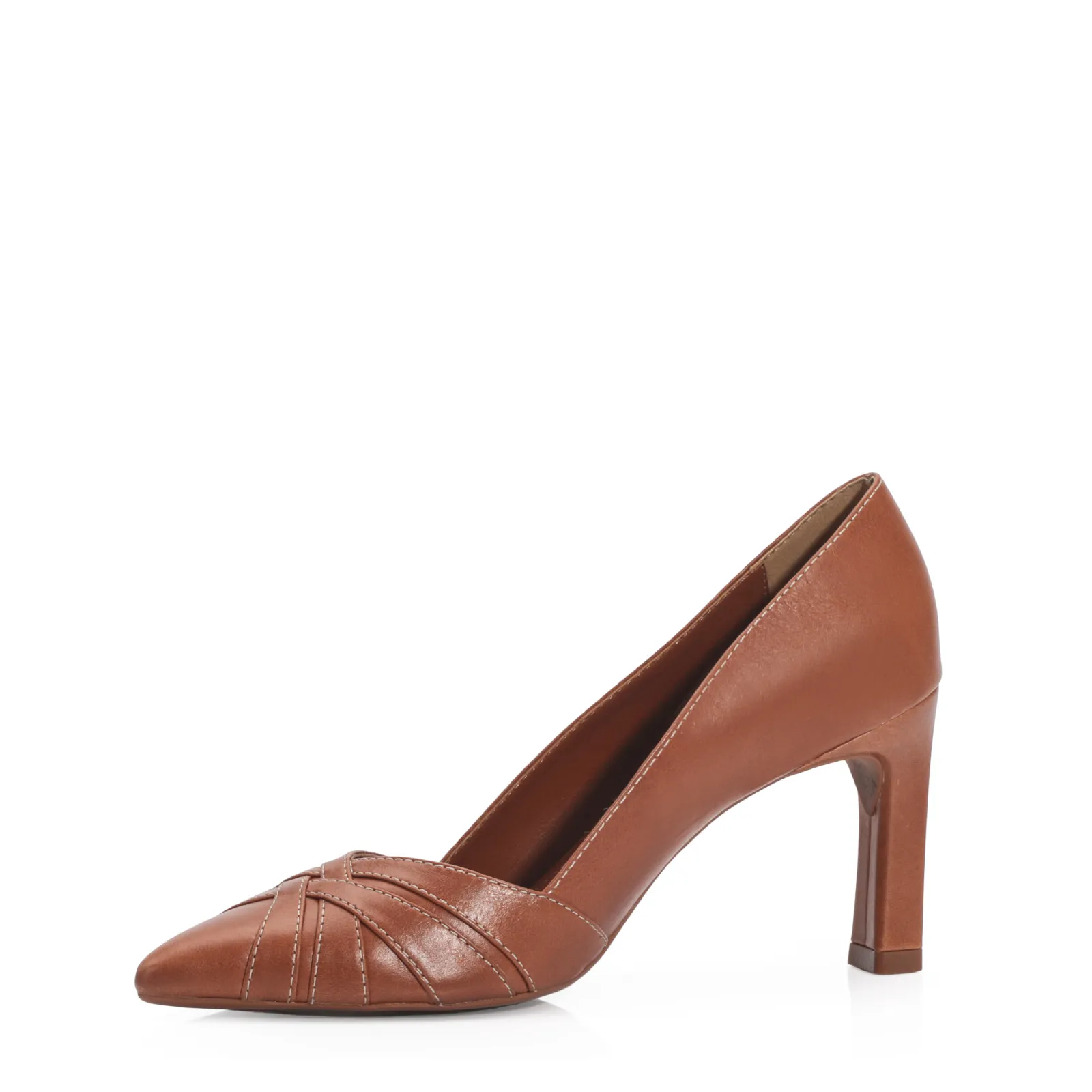 Scarpin Couro Caramelo