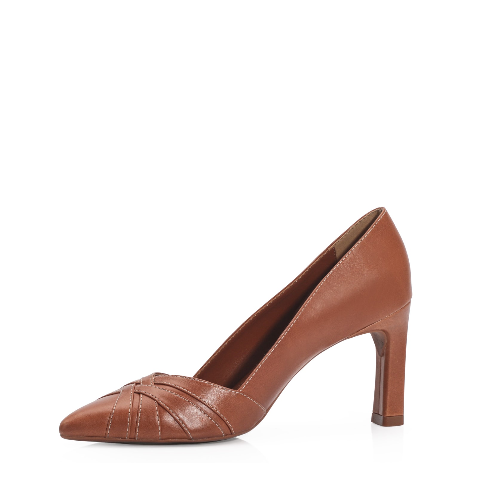 Scarpin Couro Caramelo