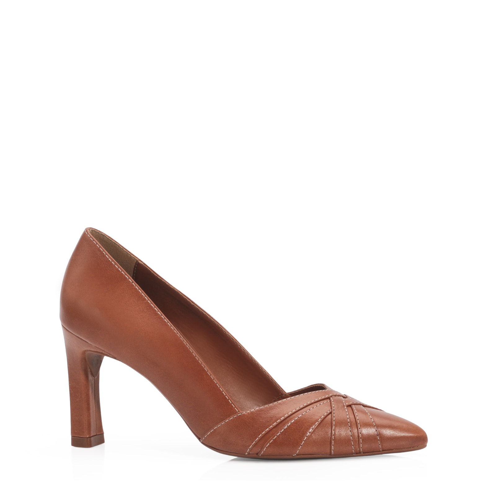 Scarpin Couro Caramelo