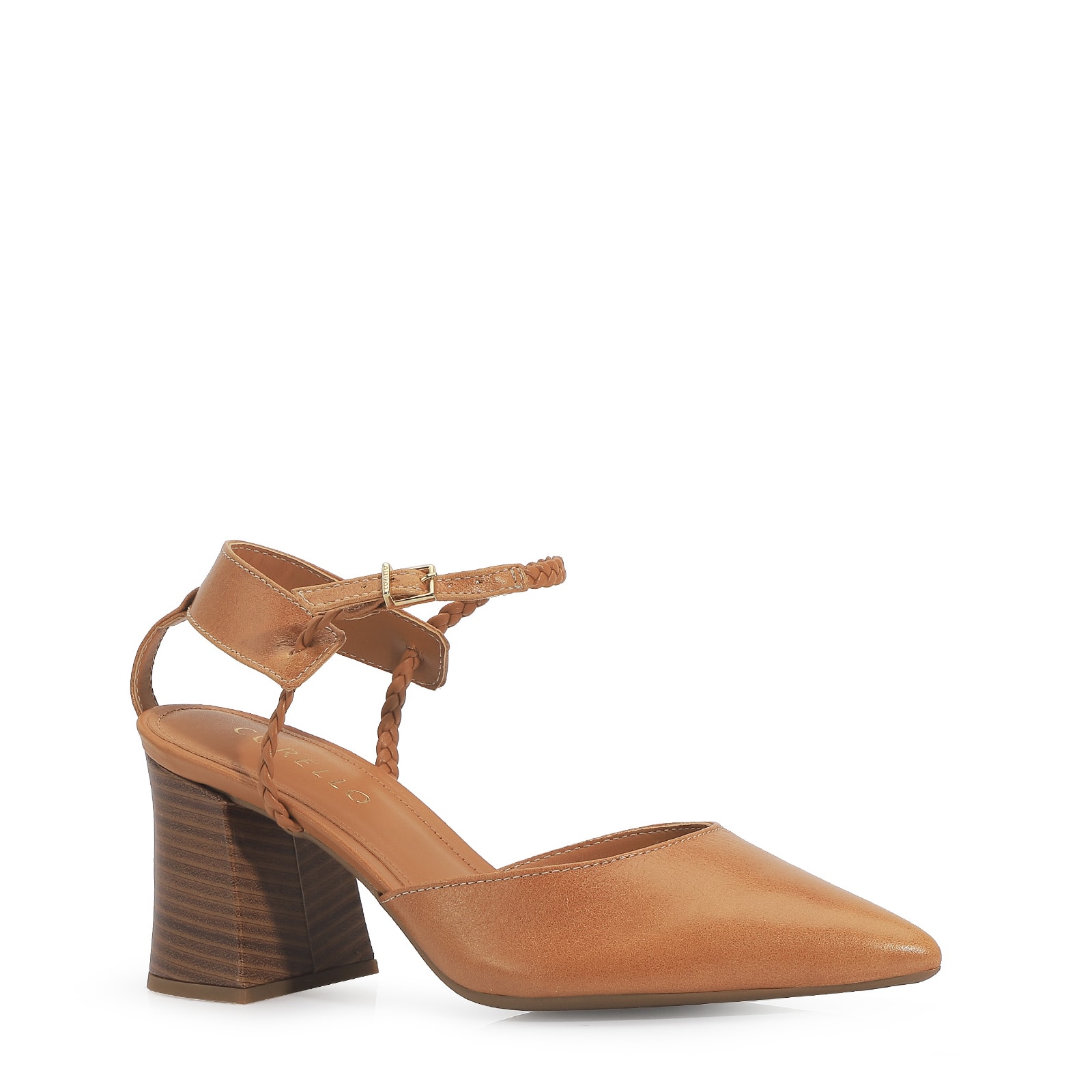 Scarpin Couro Caramelo