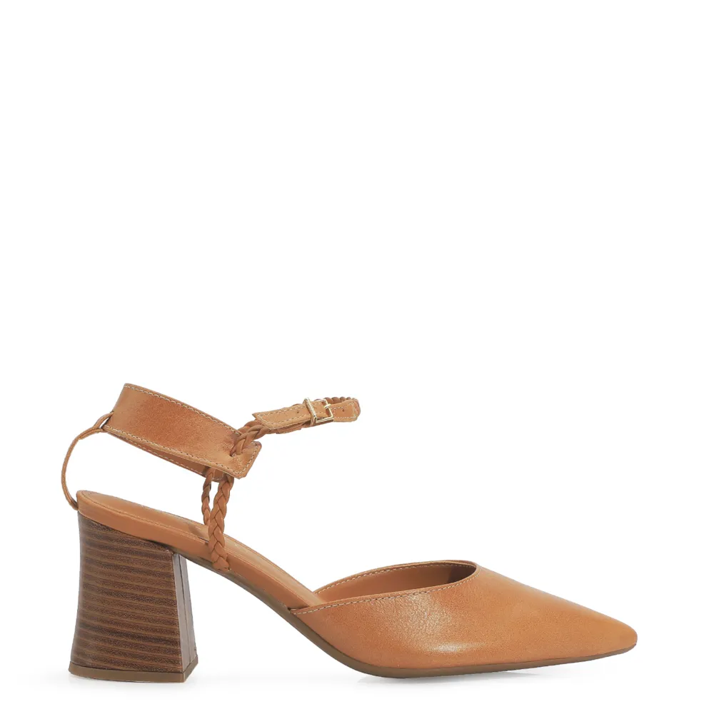 Scarpin Couro Caramelo - imagem 3