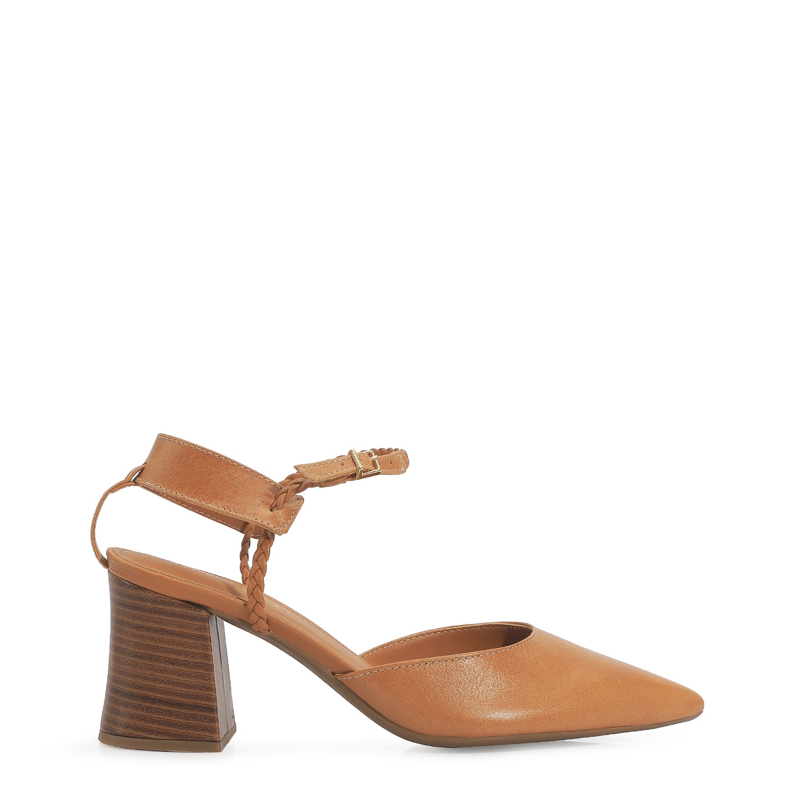 Scarpin Couro Caramelo