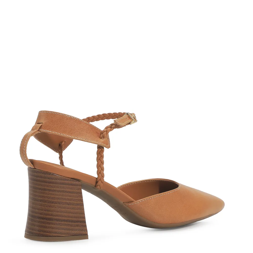 Scarpin Couro Caramelo - imagem 4