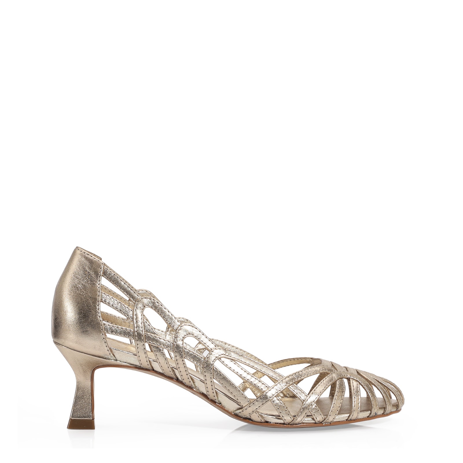 Scarpin Couro Champagne