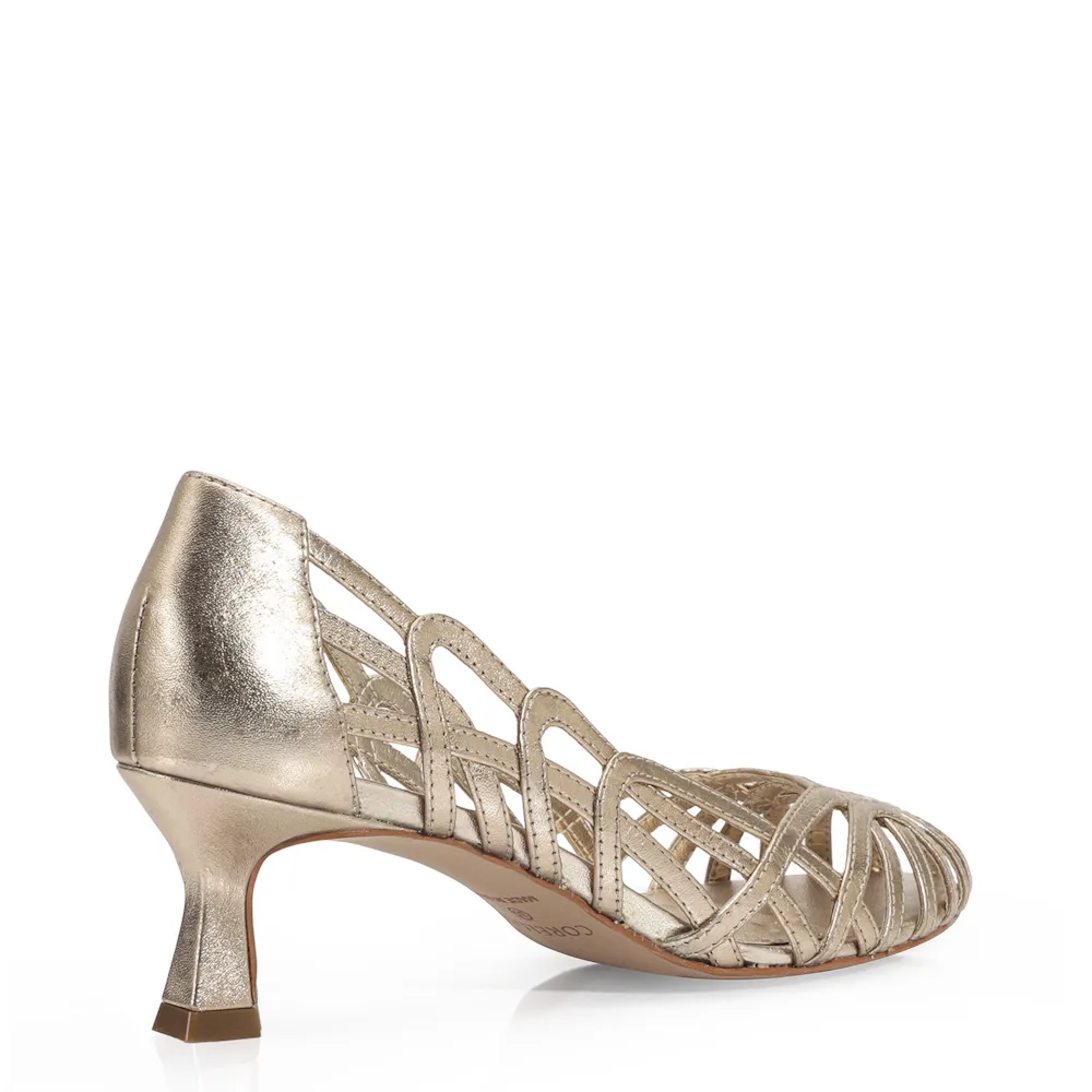 Scarpin Couro Champagne - imagem 4