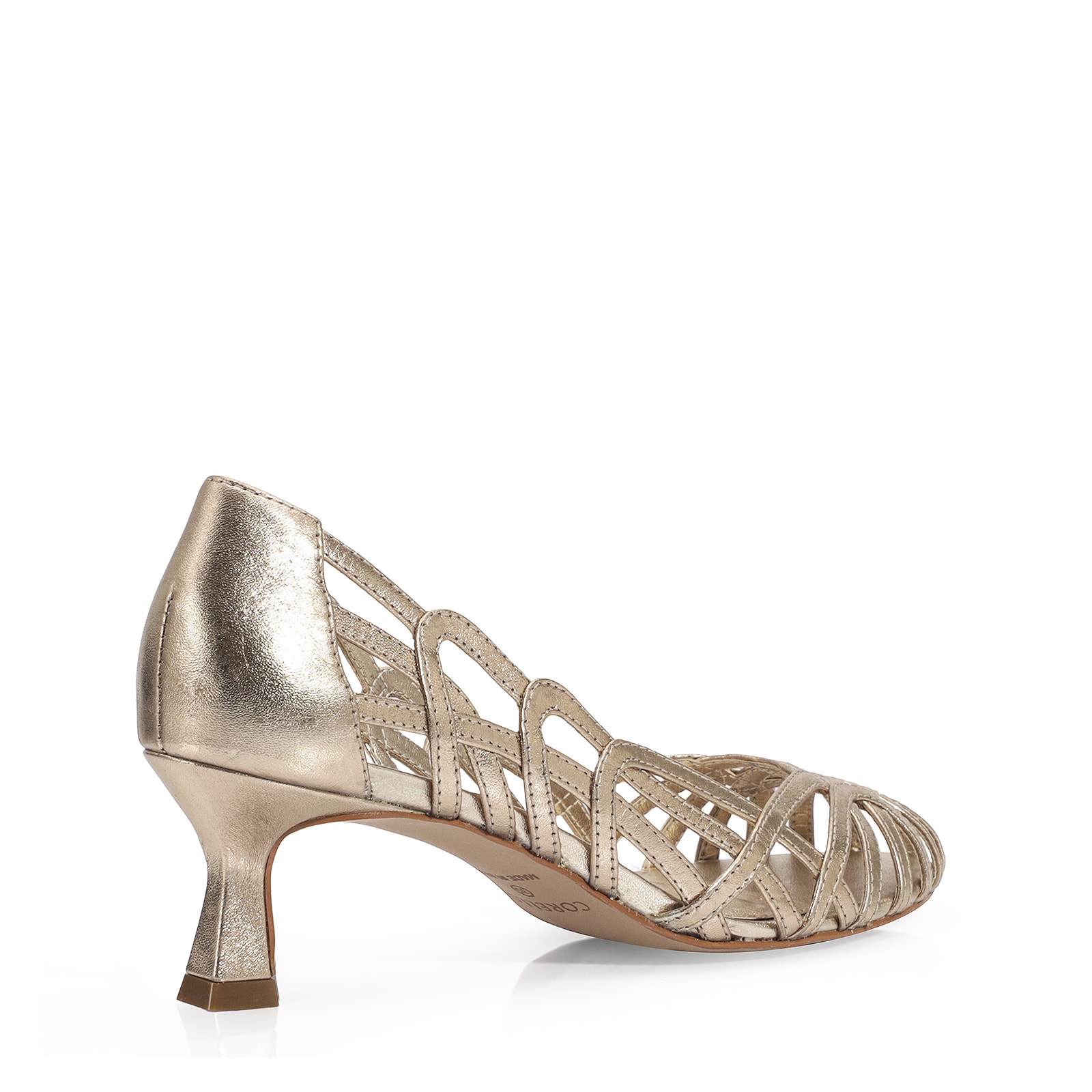 Scarpin Couro Champagne