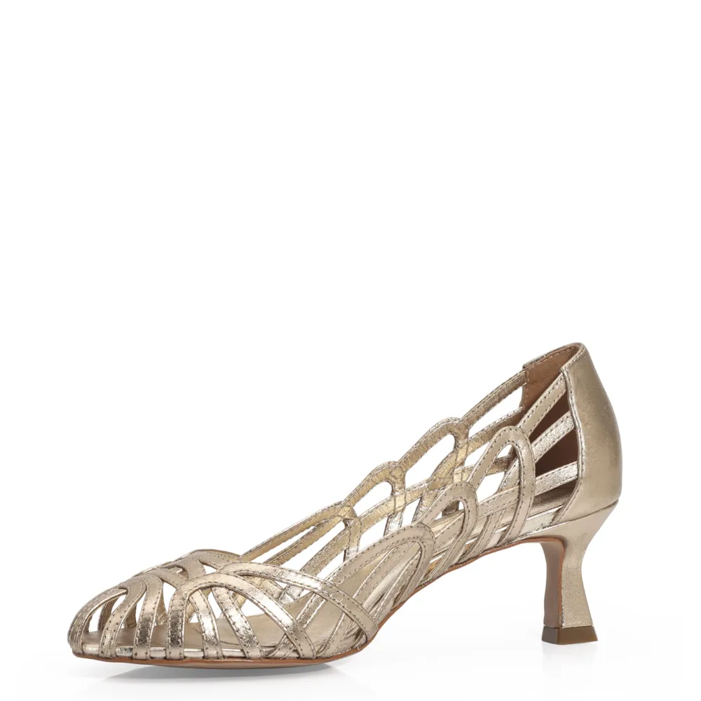 Scarpin Couro Champagne - imagem 5