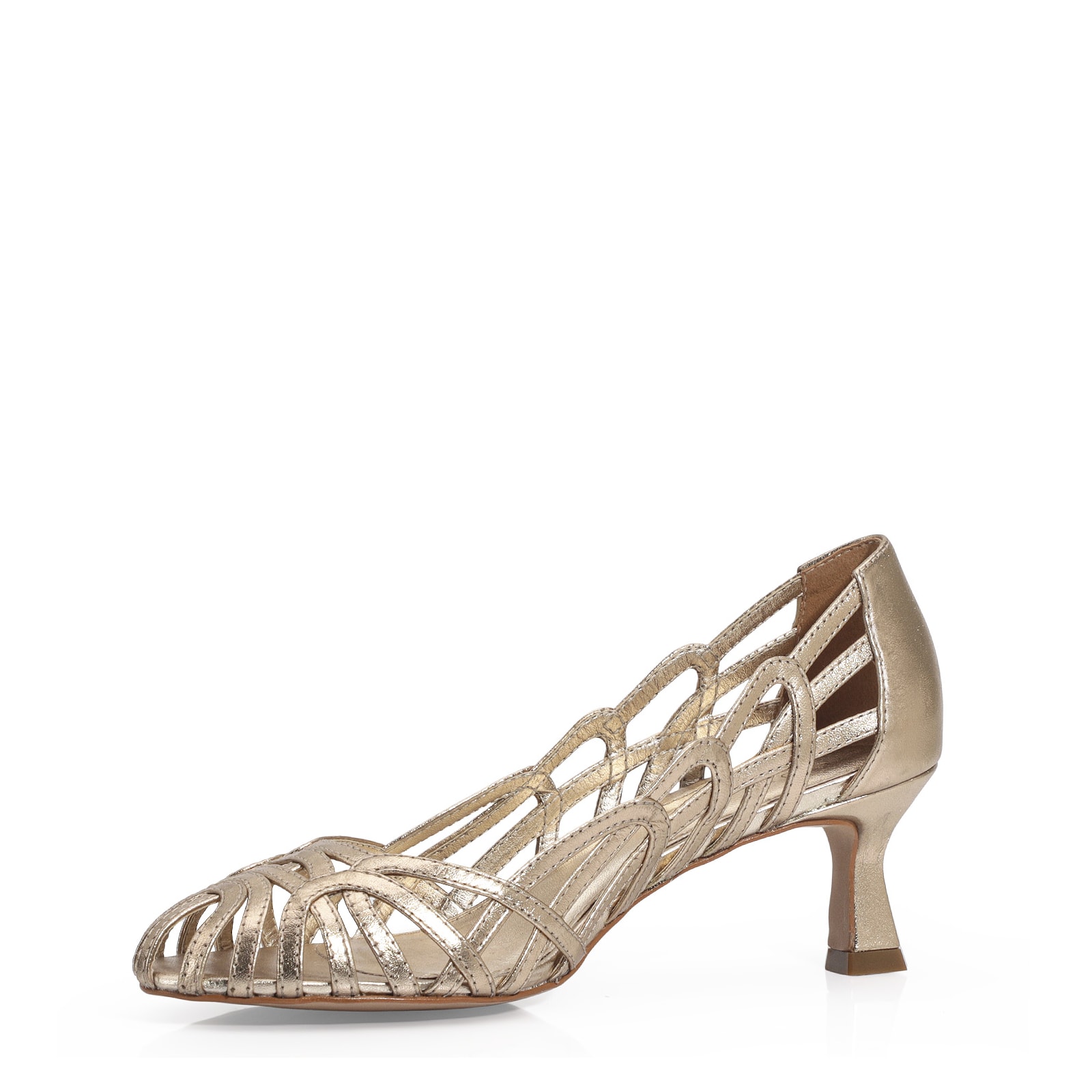 Scarpin Couro Champagne