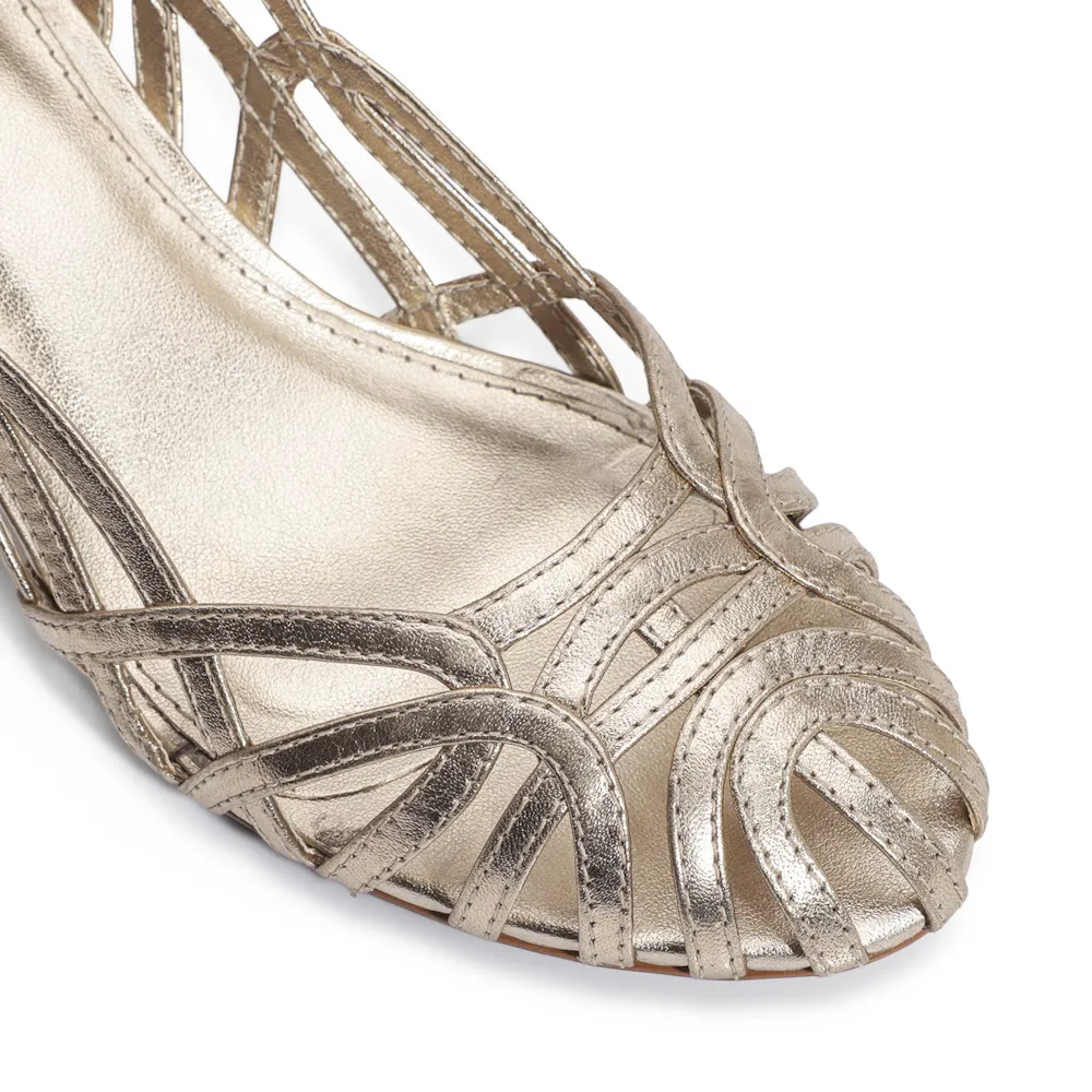 Scarpin Couro Champagne - imagem 7
