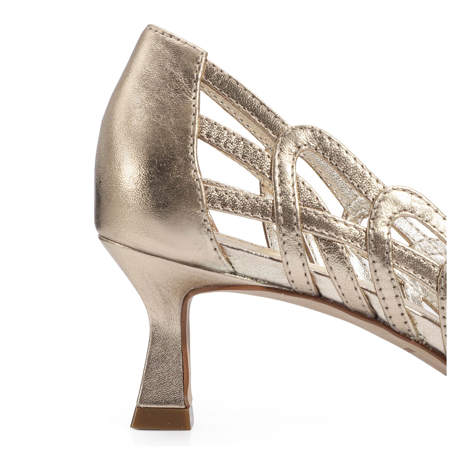 Scarpin Couro Champagne