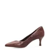 Scarpin Couro Croco Marrom - imagem 4