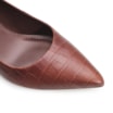 Scarpin Couro Croco Marrom - imagem 6