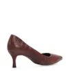 Scarpin Couro Croco Marrom - imagem 3
