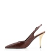 Scarpin Couro Croco Marrom - imagem 5