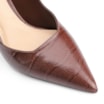 Scarpin Couro Croco Marrom - imagem 7